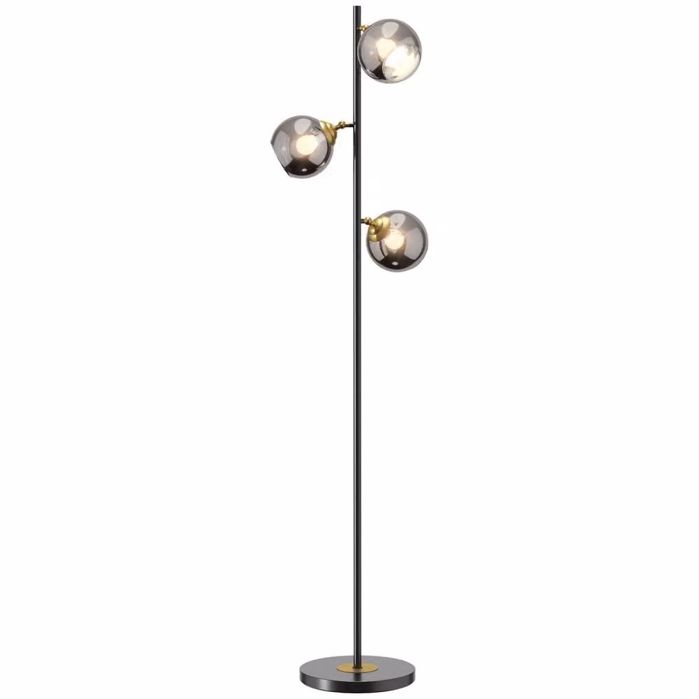 Wyld Haus Kaviro 3 Light Tree Floor Lamp in Black and Grey, Height: 162 cm – 2
