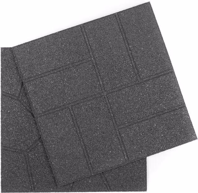 Nicoman Rubber Paving and Decking Tiles in Anthracite Grey
