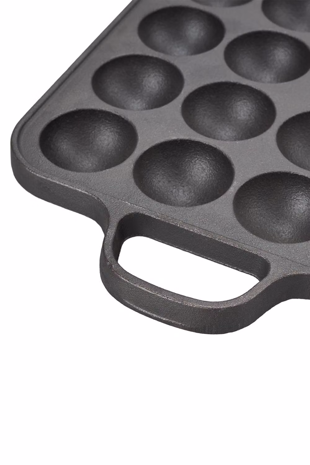 Garden Sanctuary 16-Hole Uncoated Cast Iron Takoyaki Frying Pan in Black – 6