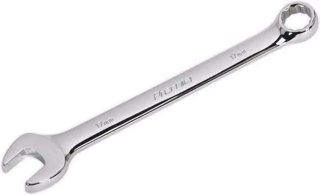 Loops 17mm Combination Spanner in Silver Chrome Vanadium Steel