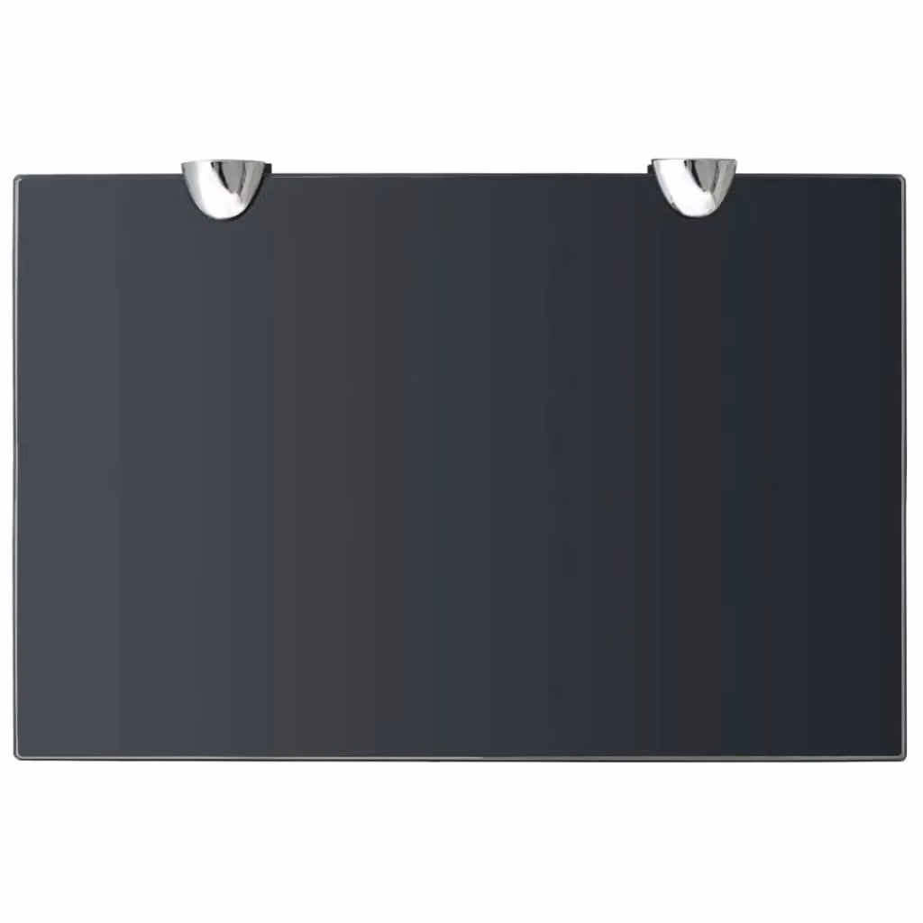 Berkfield Home Black Glass Floating Shelf W: 30 cm, D: 20 cm – 2