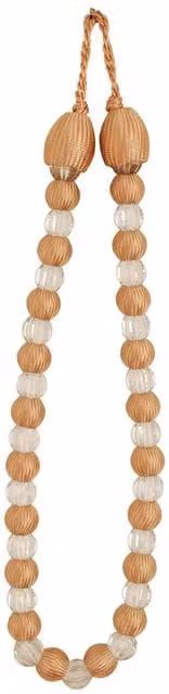 Alan Symonds Earle Luxury Living Beaded Curtain Tieback Pair in Beige
