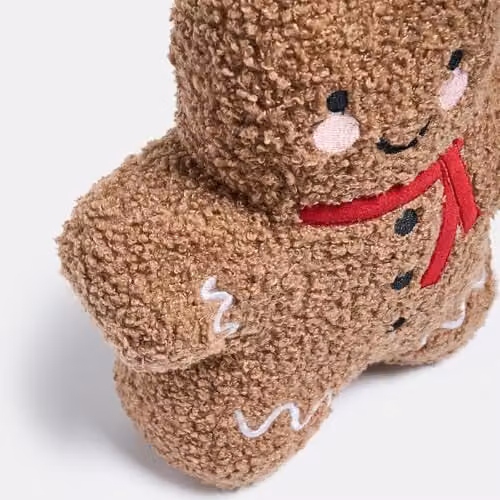 OHS Gingerbread Weighted Boucle Decorative Doorstop in Brown or Beige, W/D/H: 25 x 10 x 10 cm – 4