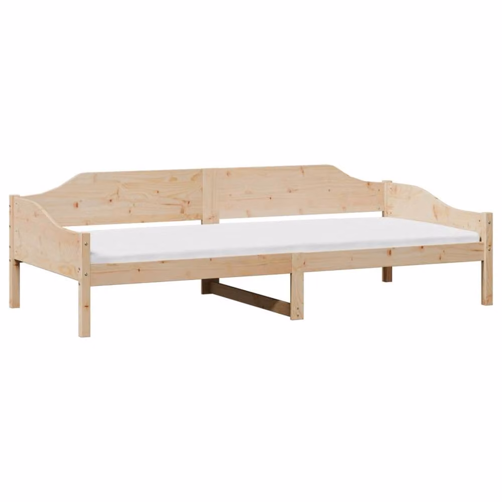 Berkfield Home Solid Wood Pine Bed Frame in Natural, W/D/H: 90 x 200 cm – 3