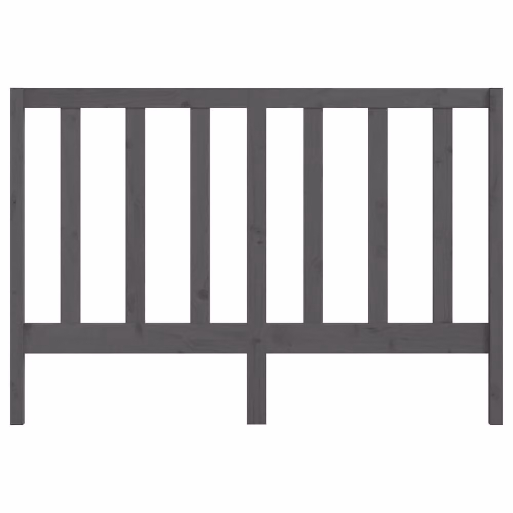 Berkfield Home Grey Rustic Solid Pine Wood Bed Headboard W/D/H: 126 x 4 x 100 cm – 3