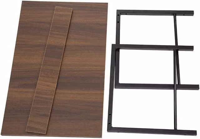 VOGREX 2-Tier Desktop Printer Stand and Office Storage Shelf, Dark Brown, W/D/H: 36.0 x 35.0 x 35.0 cm – 1
