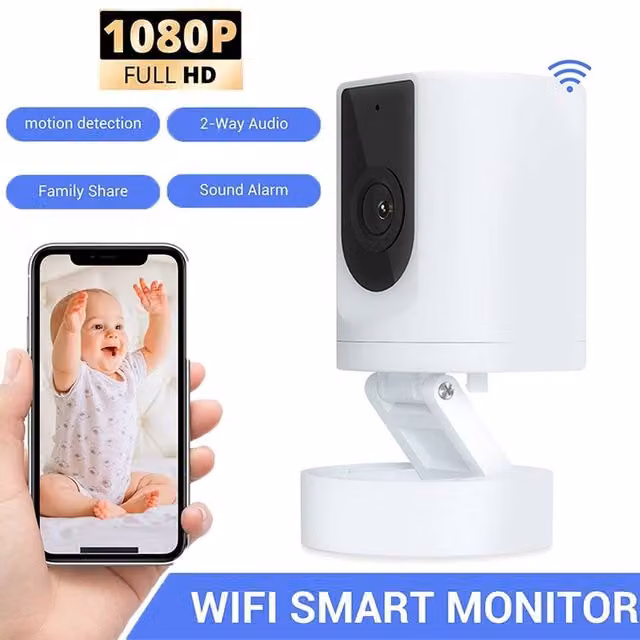 SPETLEK 1080P Indoor WiFi Security Camera, White – 1