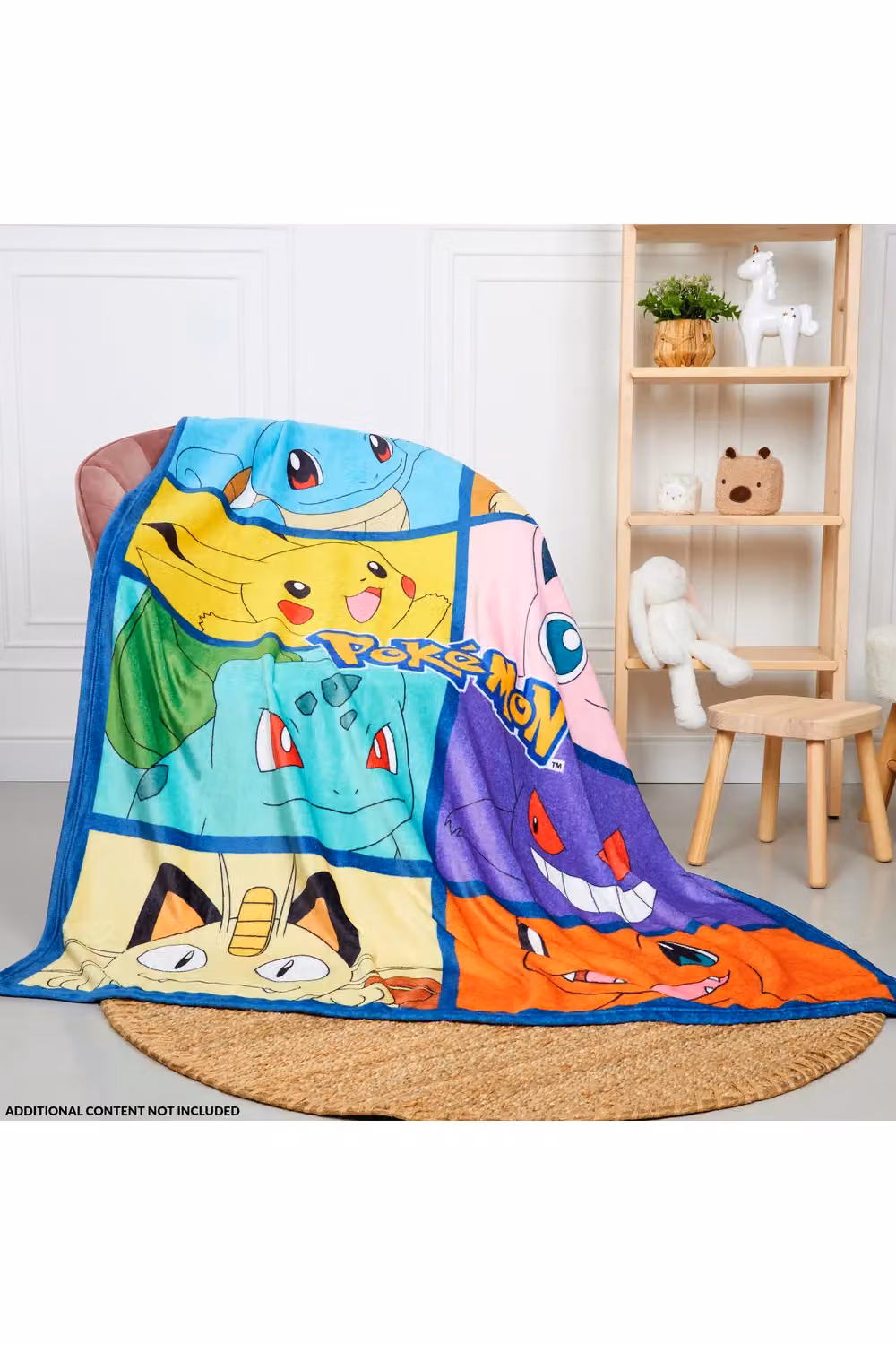 Pokemon Multicolour Soft Fleece Throw Blanket, W x D: 150 x 130 cm – 3