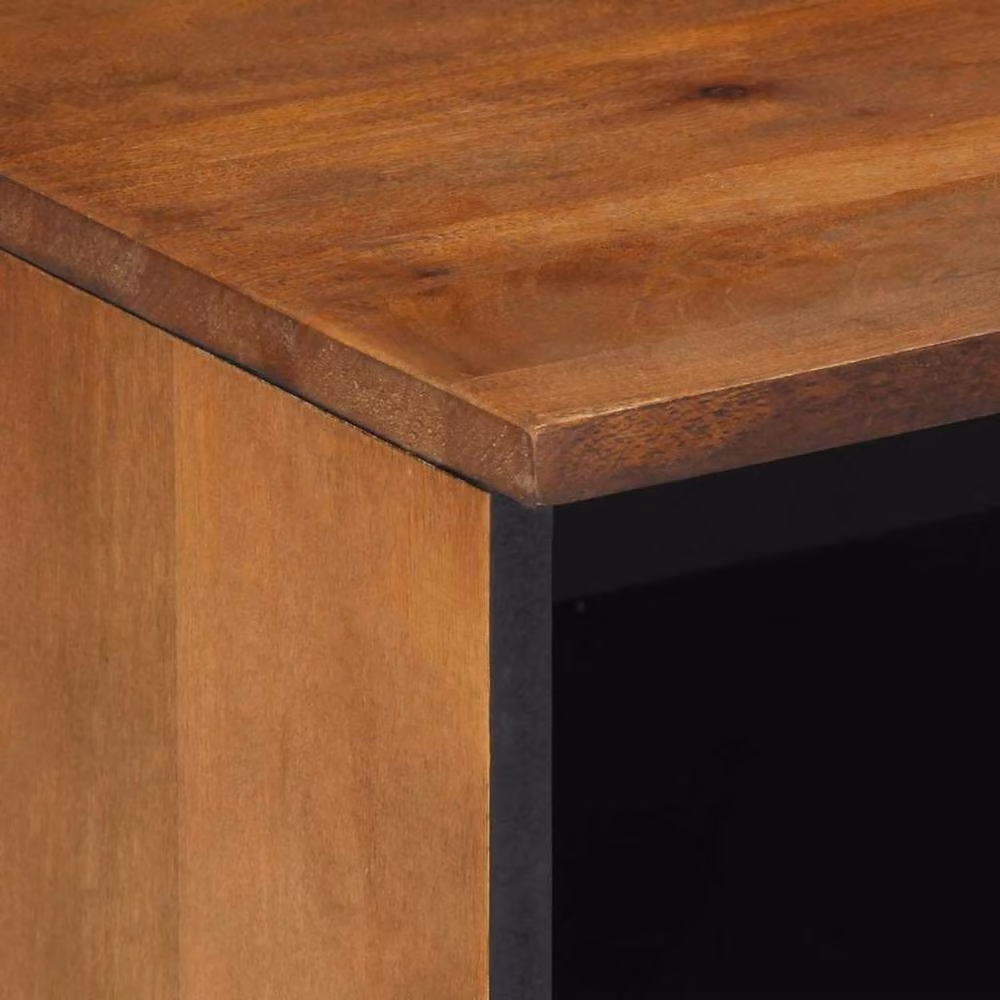 Berkfield Home Media Cabinet in Honey Brown Solid Mango Wood and Engineered Wood – 4