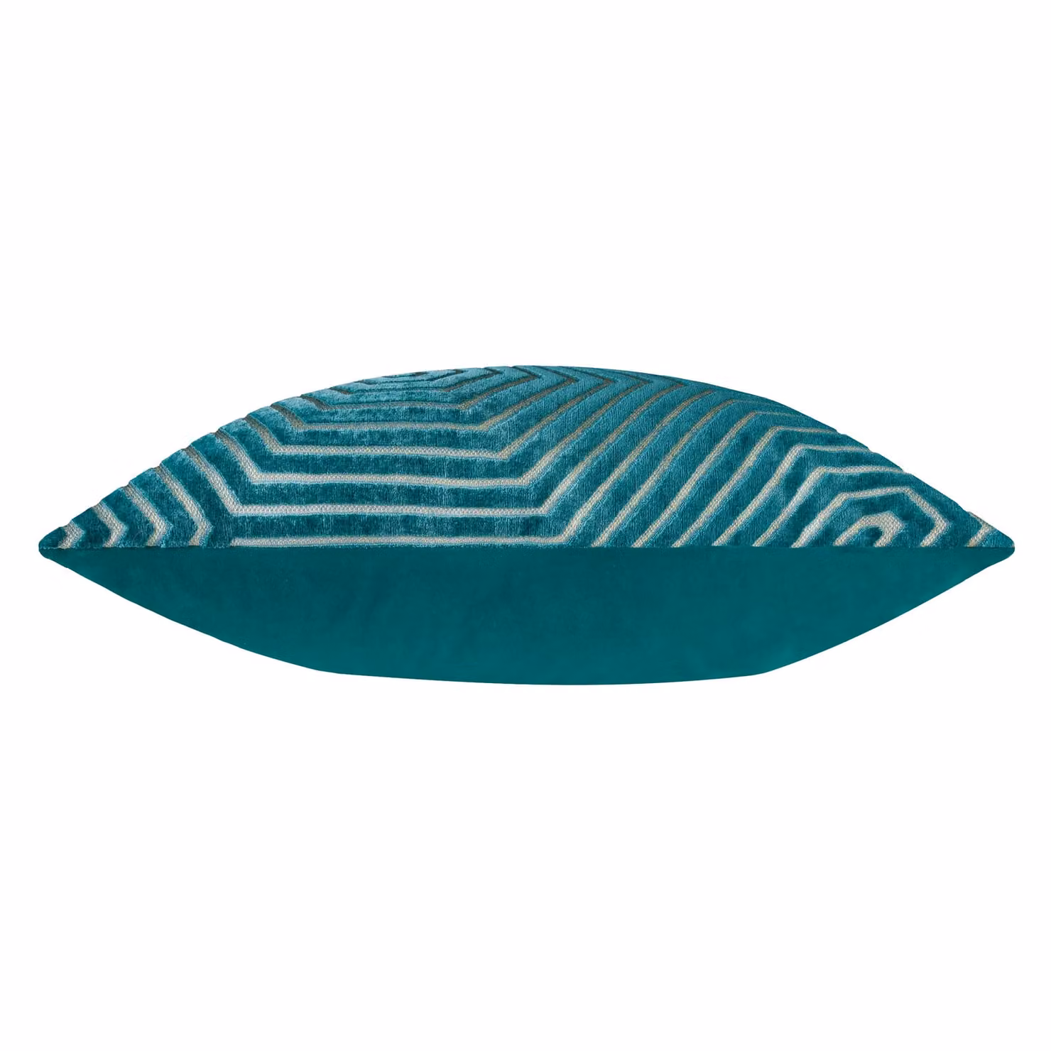 Paoletti Evoke Square Velvet Cushion in Petrol Blue, 55 x 55 cm – 3