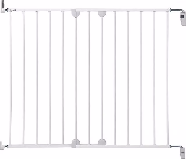 Safety 1st White Metal Wall Mounted Extending Swing Door Gate for Doors and Stairs