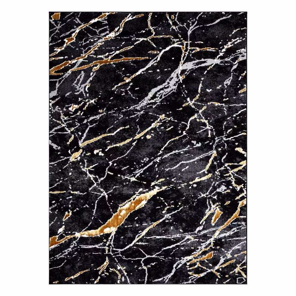 RugsX Allure Geometric Modern Rug in Black, W: 200 cm, D: 290 cm – 2