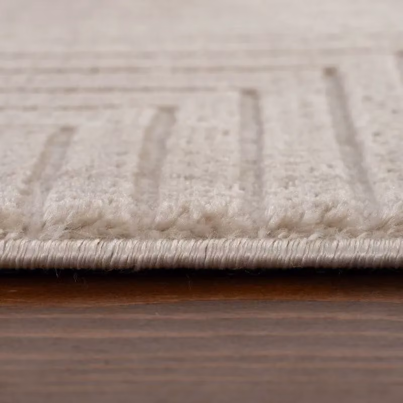 THE RUGS Carmel Modern Geometric Area Rug in Beige, Stain Resistant, W: 160 cm, L: 230 cm – 3