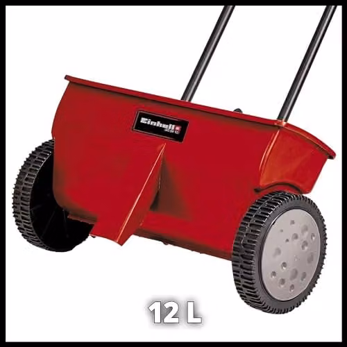 Einhell GC-SR 12 Red Multi-Purpose Manual Broadcast Spreader with 12L Capacity and 45cm Scatter Width – 3