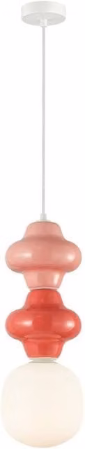 Netlighting Latera Slim Cylinder Pendant Ceiling Light in Pink, Red and Matt White – 1