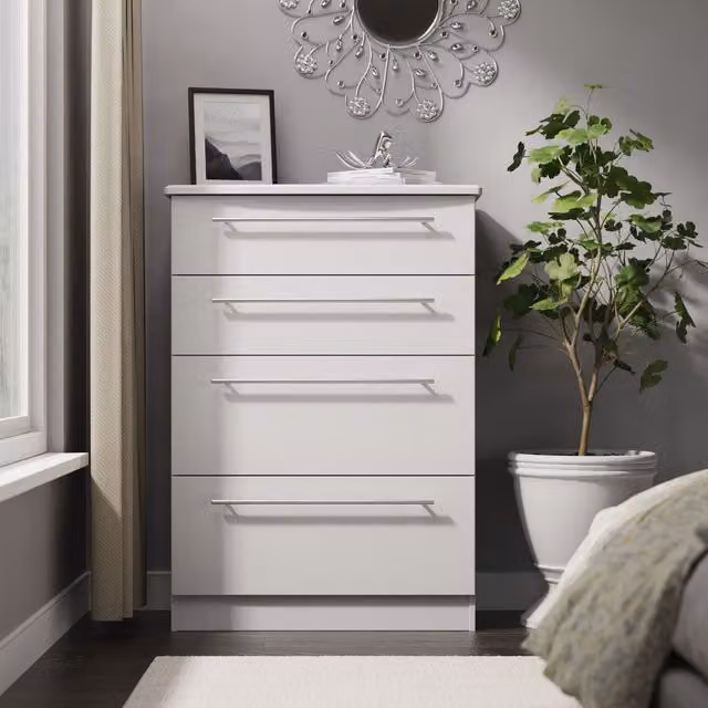 Carlton 4 Drawer Deep Chest in Grey