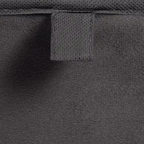 OHS Set of 2 Foldable Matte Velvet Cube Storage Boxes in Grey, W/D/H: 27.0 x 27.0 x 27.0 cm – 4