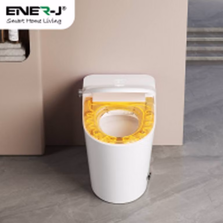 Ener-J HygienePro Smart Toilet with Voice Control, Heated Seat and Bidet, White