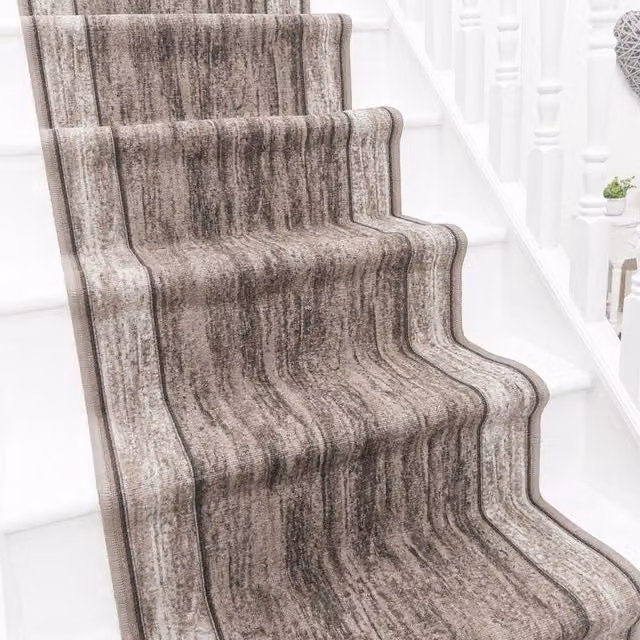runrug Stair Runner Carpet Rama in Light Brown, W: 66 cm, L: 720 cm