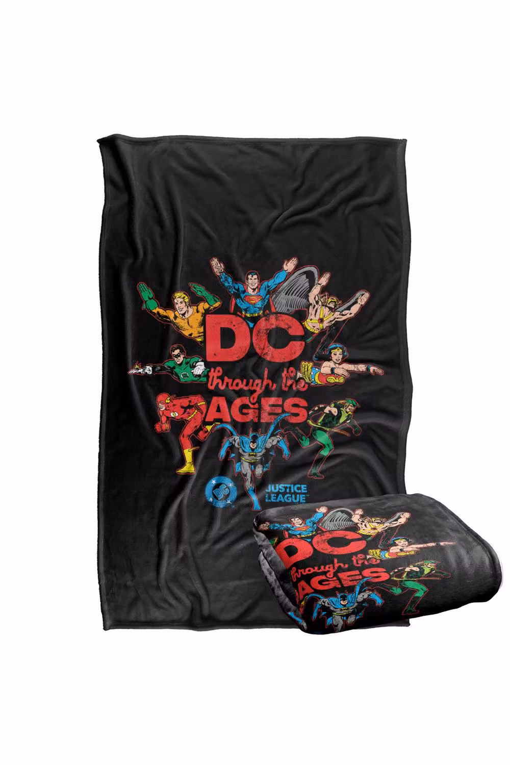 LOGOVISION Justice League DC Through The Ages Super Soft Silky Touch Fleece Throw Blanket, Multicolour, W: 91 cm, D: 147 cm – 7