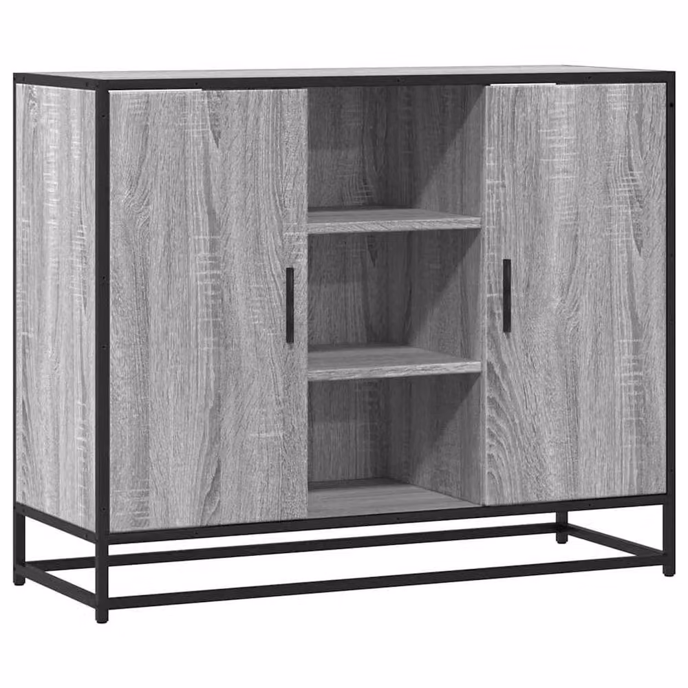 Berkfield Home Grey Sonoma Sideboard in Engineered Wood, W/D/H: 92 x 35 x 76 cm – 2