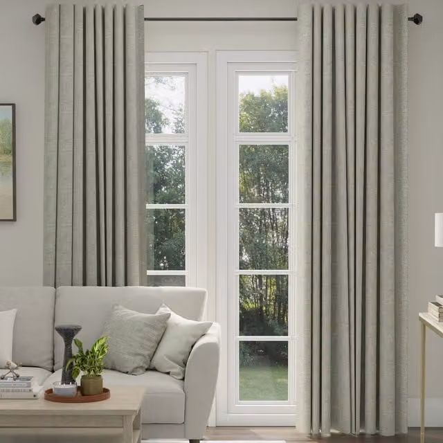 ANTE DECOR Olympus Made To Measure Blackout Curtains in Mink Silver
