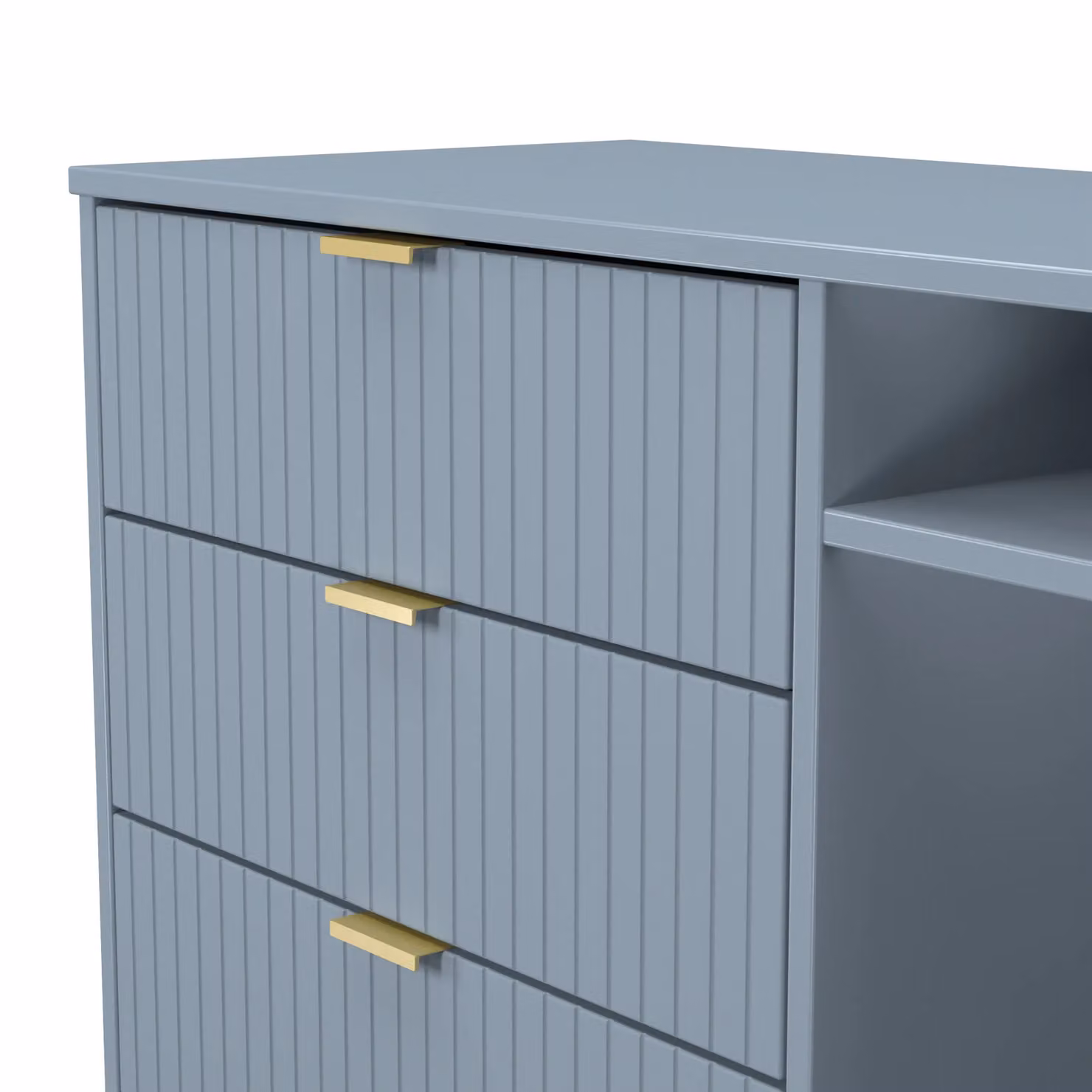 2 U Bexley 3 Drawer TV Unit in Light Blue and Gold – 3