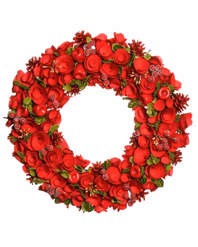 Dibor Red Rose Floral Hanging Wreath, Diameter: 42 cm – 2