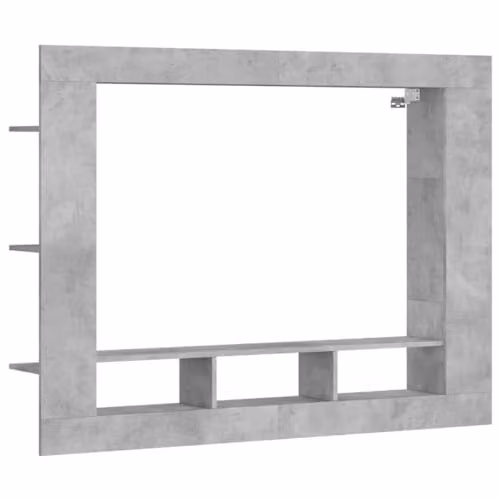 vidaXL Modern Wall Mounted TV Cabinet in Grey Engineered Wood W/D/H: 152 x 22 x 113 cm
