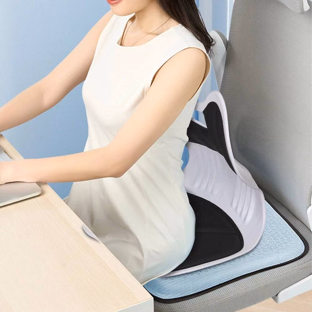 EONLION Contoured Office Chair Seat and Back Cushion in White, W: 120 cm, D: 90 cm – 2