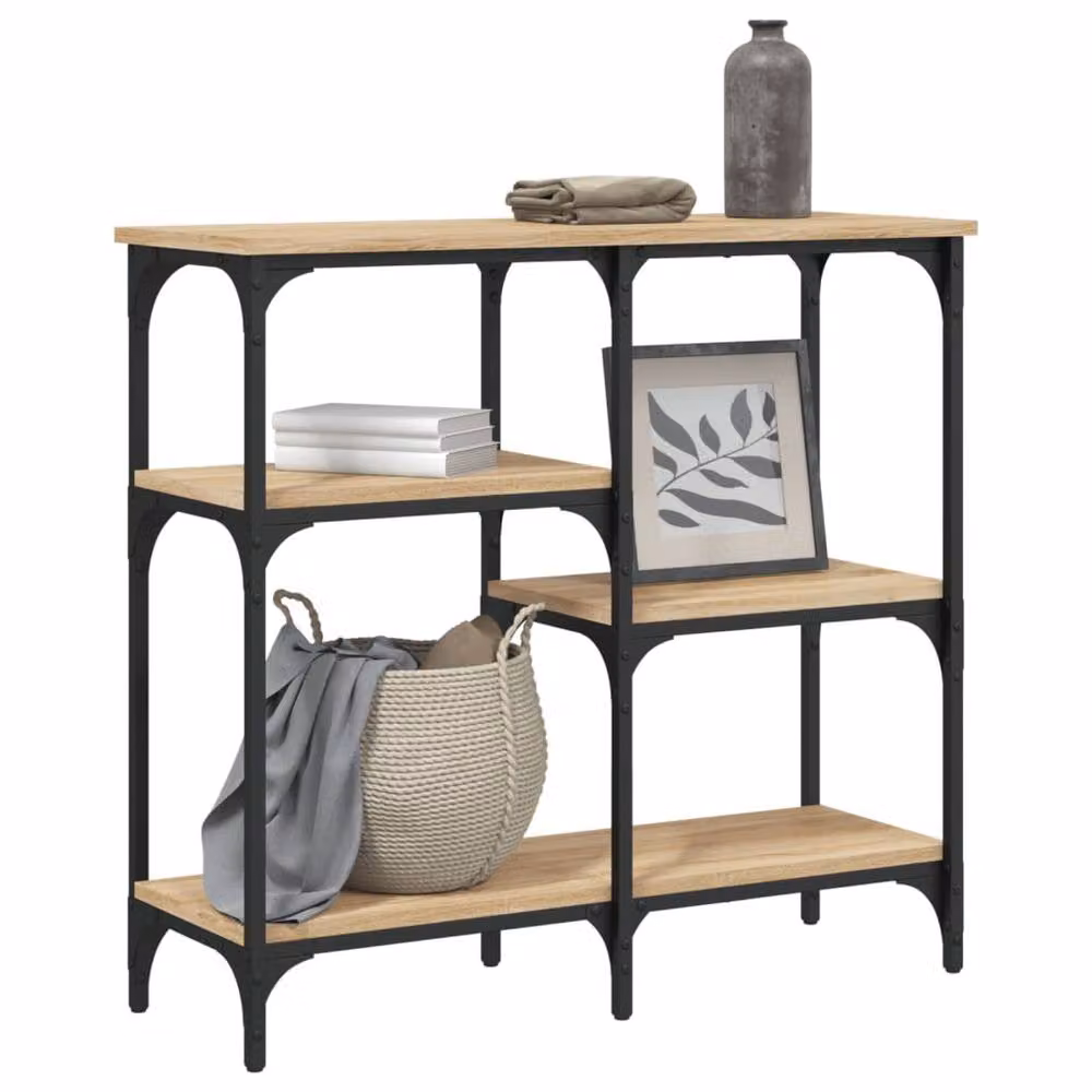 Berkfield Home Sonoma Oak Console Table, Brown, W/D/H: 80 x 29 x 75 cm – 3