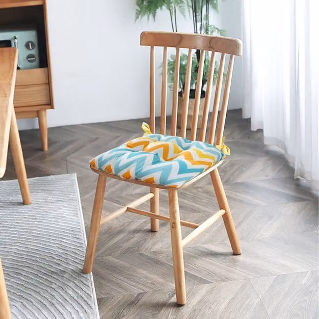 Roseley Square Seat Cushion Pads in Blue and Yellow