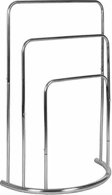 FORGEVIO 3 Tier Freestanding Stainless Steel Towel Rail Rack Holder in Silver