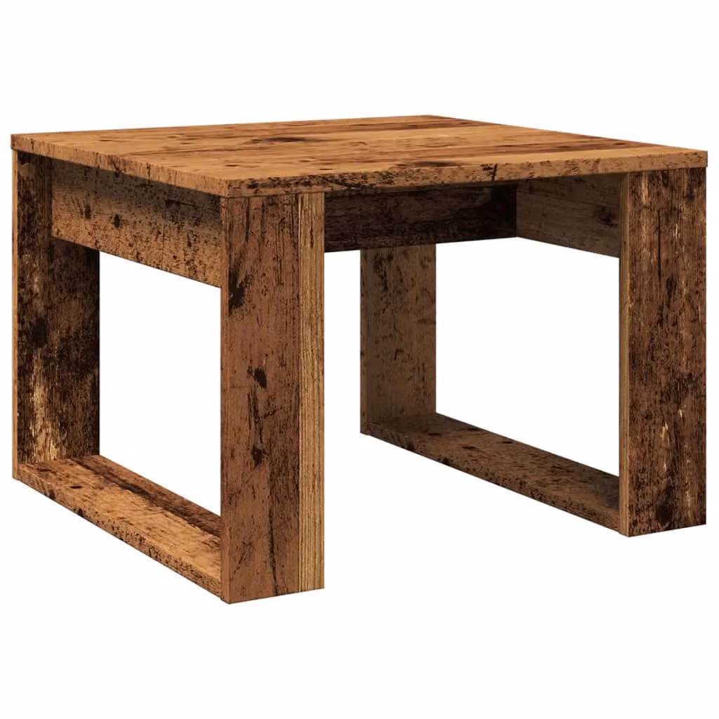 Berkfield Home Old Wood Side Table in Brown, W/D/H: 50 x 50 x 35 cm – 2