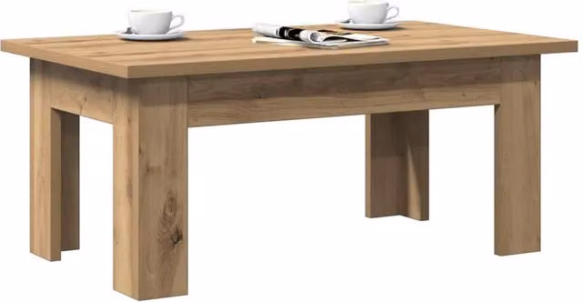 Berkfield Home Artisan Oak Coffee Table in Brown, W/D/H: 100 x 60 x 42 cm – 1