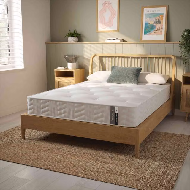 Summerby Sleep No. 7 Egyptian Cotton and Eco-Comfort Hybrid Mattress, White, Small Double, W: 120 cm, L: 200 cm