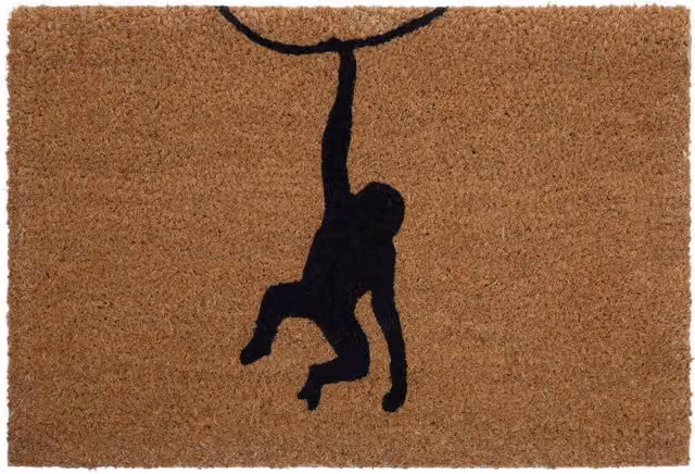 Orsina Tree Monkey Doormat in Natural, W: 100 cm, D: 60 cm, H: 2 cm