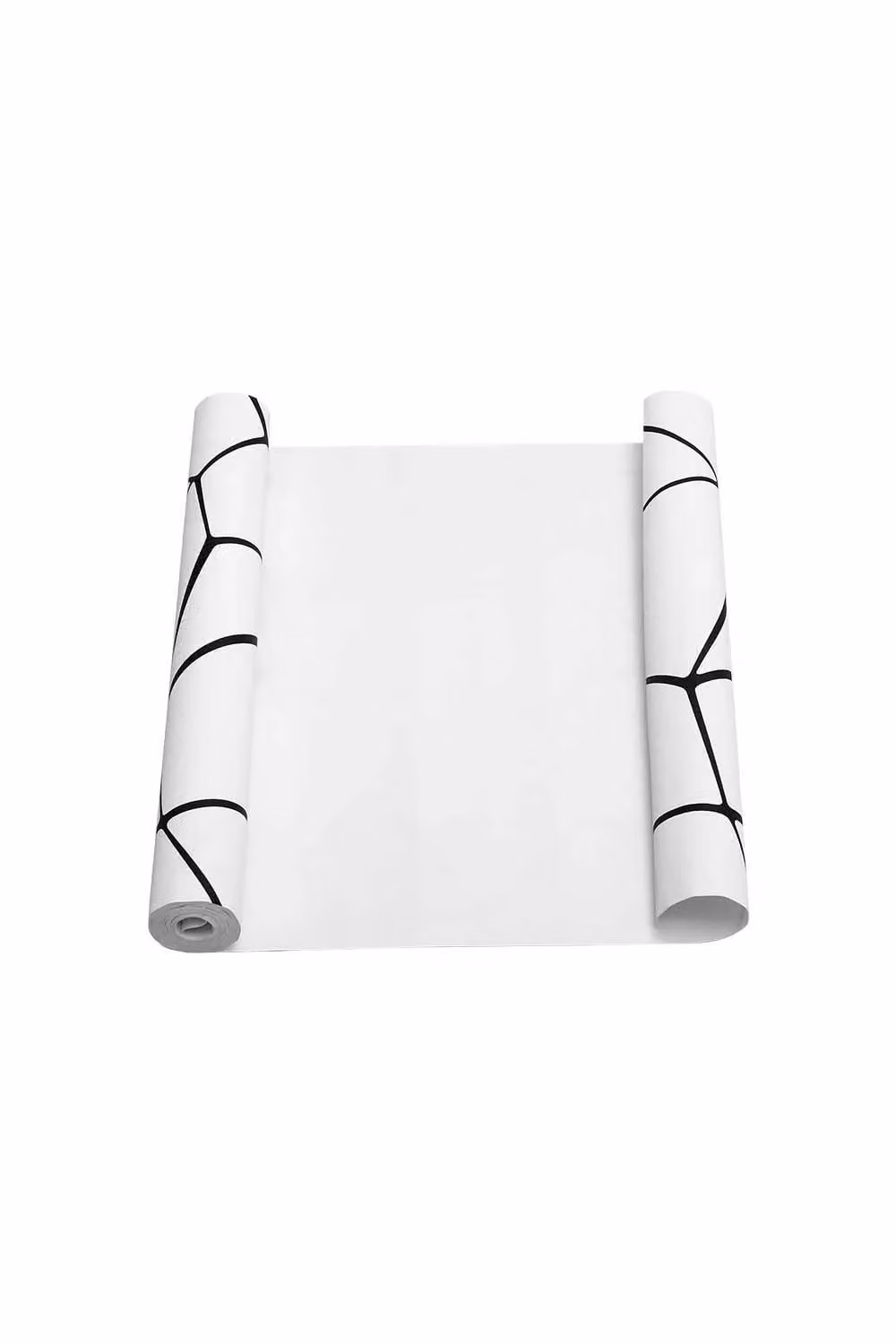 Living and Home Abstract Geometric Self-Adhesive Removable Wallpaper Roll in White and Black – 2