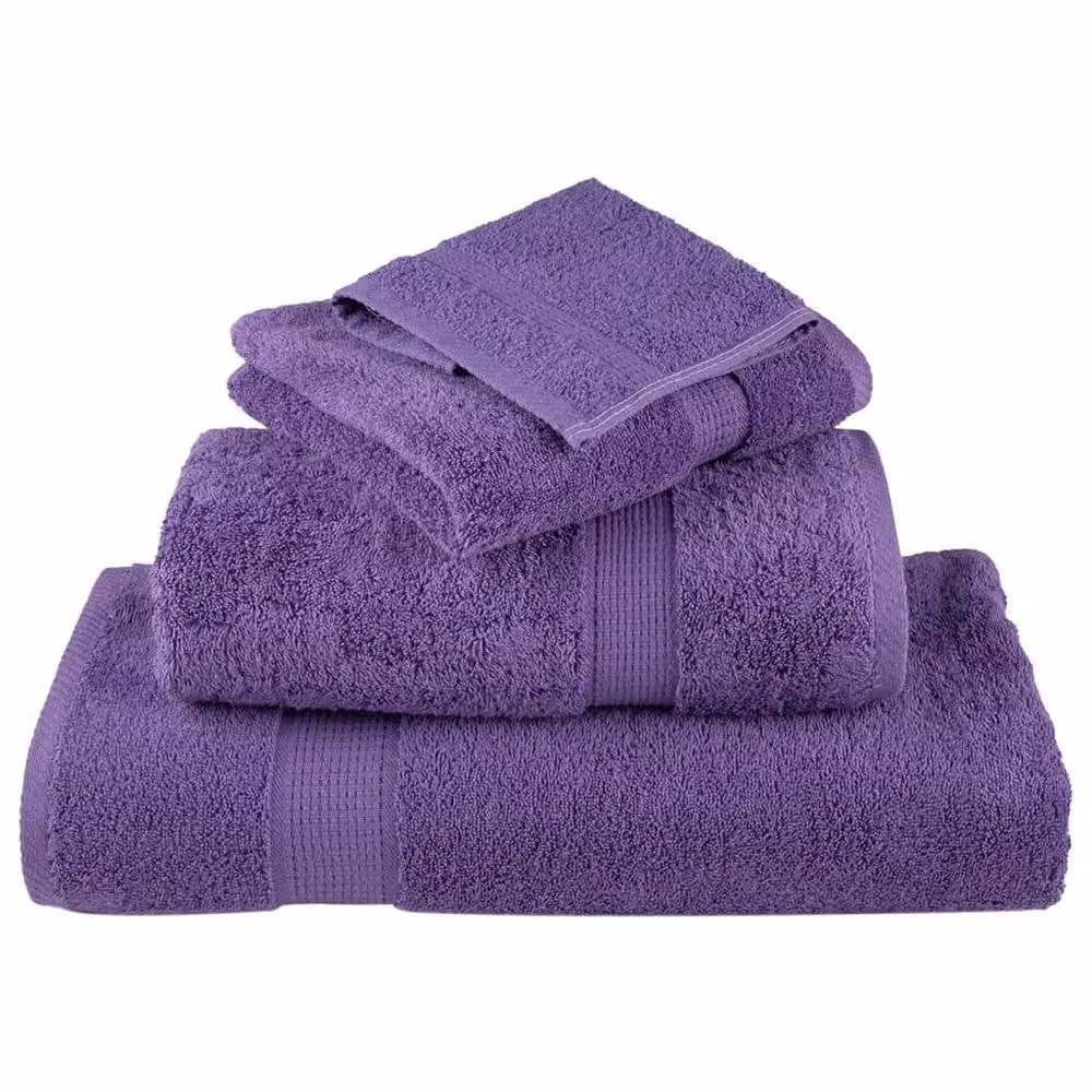 Berkfield Home SOLUND Premium Cotton Terry Guest Towels, Purple, 10 Pack, W: 30 cm, H: 50 cm, 600 gsm – 4