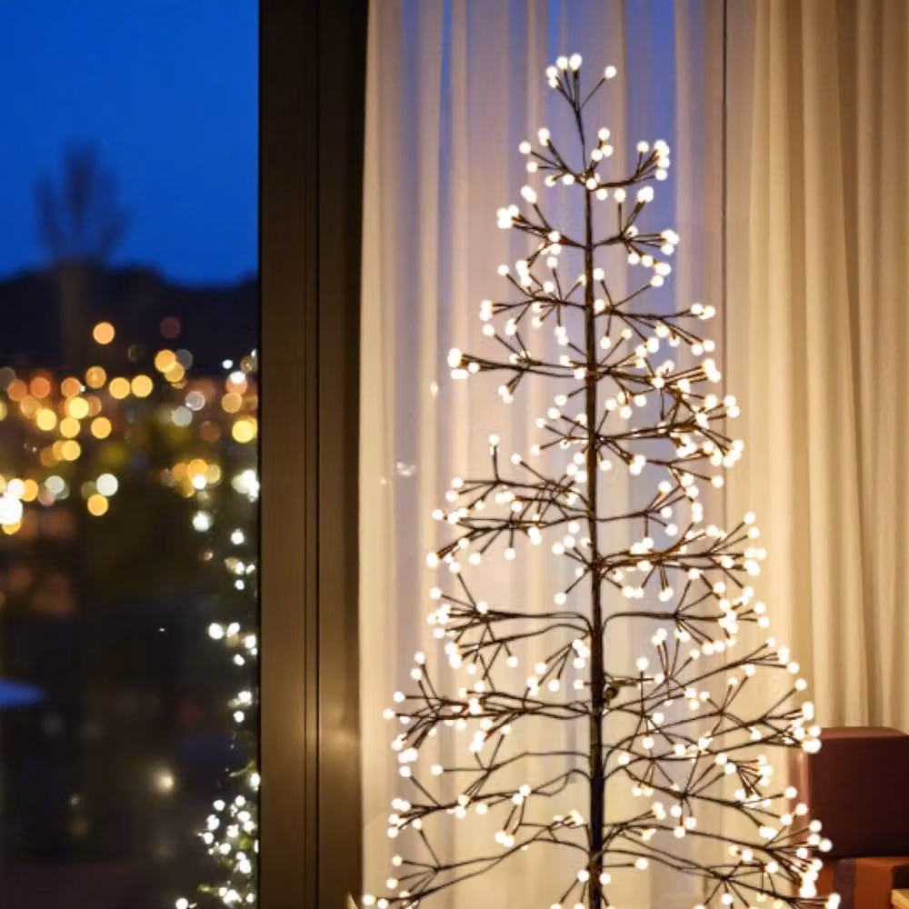 Garden Greatness 1.5m LED Light Up Christmas Berry Tree in Black – 2