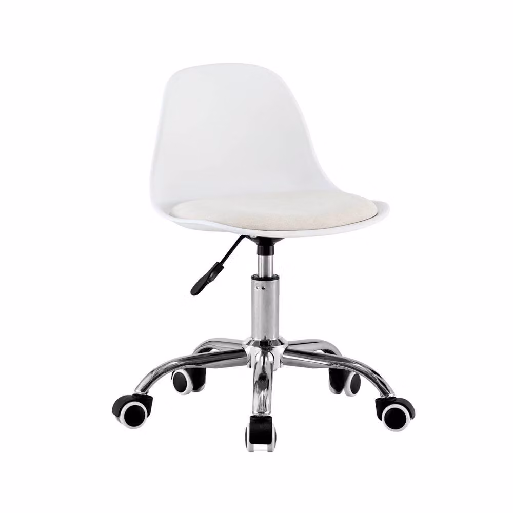 sweeek Adjustable Children's Office Task Chair with Castors and Chrome Base in White – 2