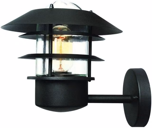 Netlighting Helsingor Black Coastal Outdoor Wall Lantern with E27 Socket and IP44 Rating – 1