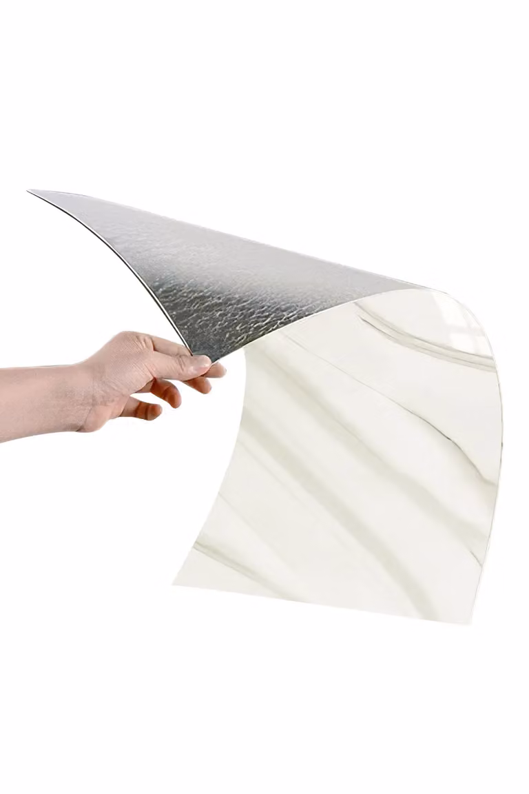 H&O Direct 10 Piece Yellow Marbling PVC Peel and Stick Waterproof Rectangle Wall Tiles
