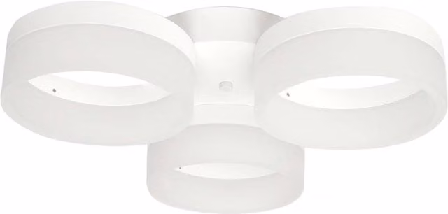 Milagro Modern White LED Ring Ceiling Lamp with Cool White Bulb Included