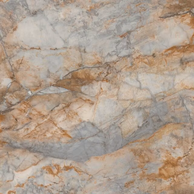 Grandeco Siena Photorealistic Stone Effect Textured Wallpaper in Rust Navy, Orange, Blue and Multicolour