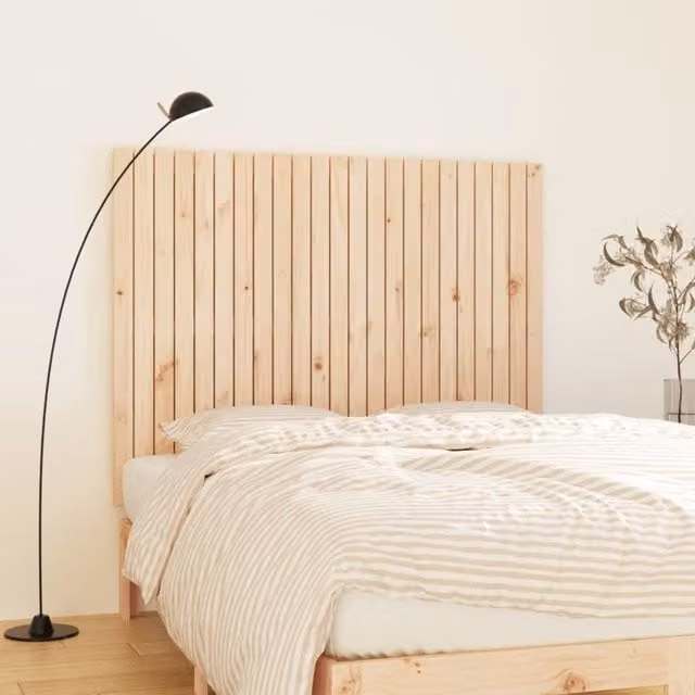 Berkfield Home Rustic Solid Pine Wall Mount Headboard, Brown, W: 146.5 cm, D: 3 cm, H: 110 cm