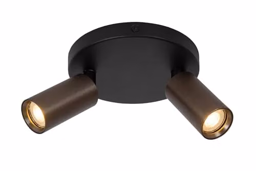 Lucide Ritmo Adjustable Ceiling Spotlight in Brown, Diameter: 15 cm, 2xGU10