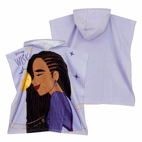 Disney Wish Hooded Towel Poncho for Women in Purple and Yellow – 5