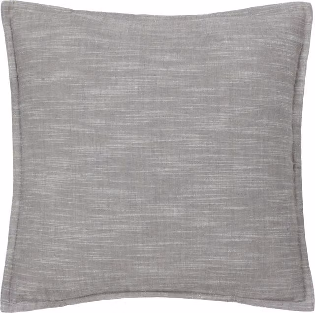 Torresmen Cotton Slub Square Cushion in Beige and Grey, W/D/H: 45 x 45 x 45 cm