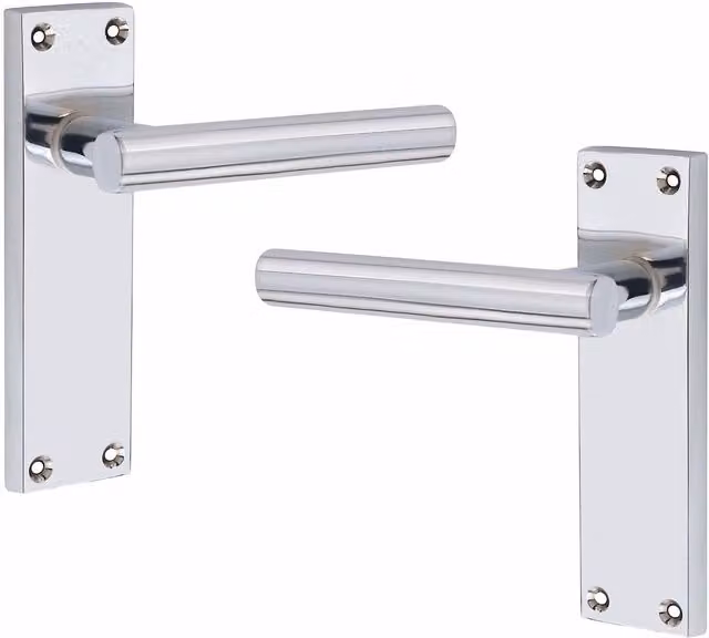 Golden Grace Chrome Door Handle with Backplate